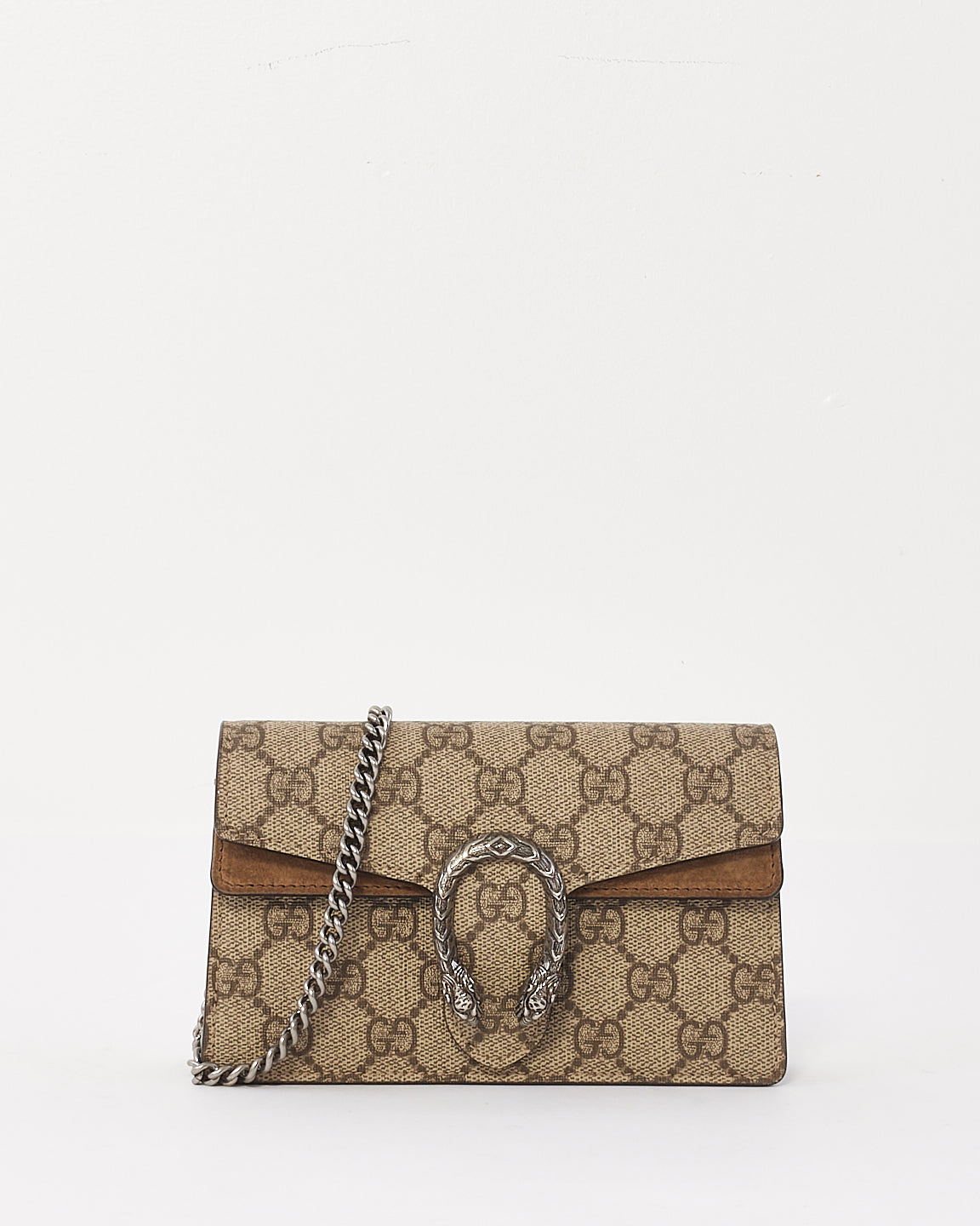 Gucci Beige Canvas GG Supreme Super Mini Dionysus Bag