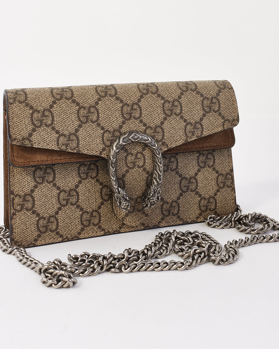 Gucci Beige Canvas GG Supreme Super Mini Dionysus Bag