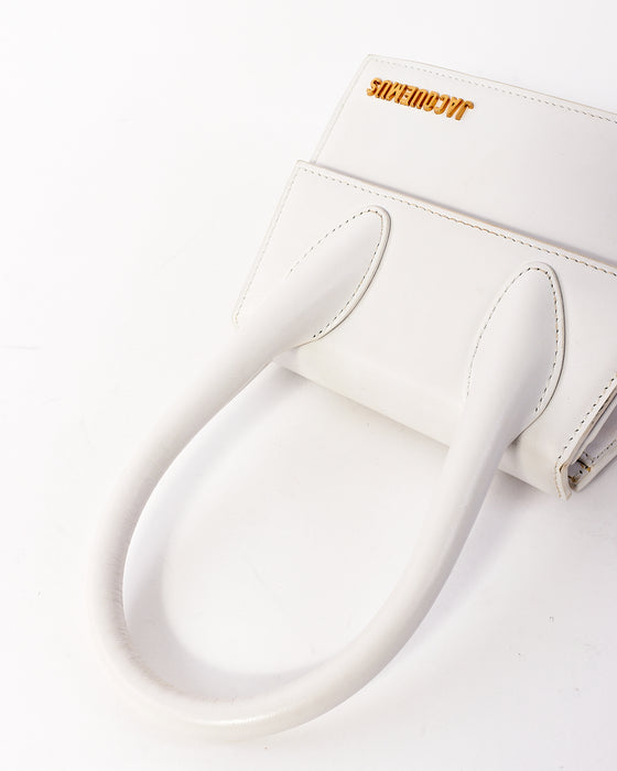 Jacquemus Le Chiquito Moyen White Leather ref.928468 - Joli Closet