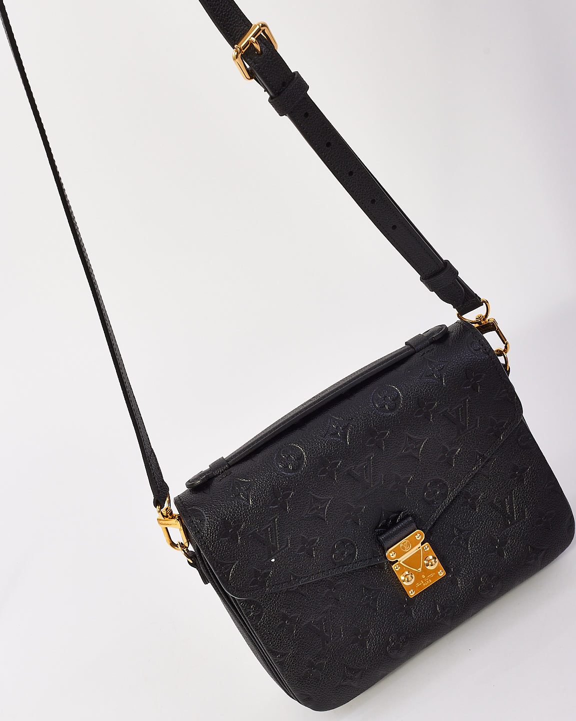 Louis Vuitton Black Monogram Empreinte Leather Pochette Metis Bag