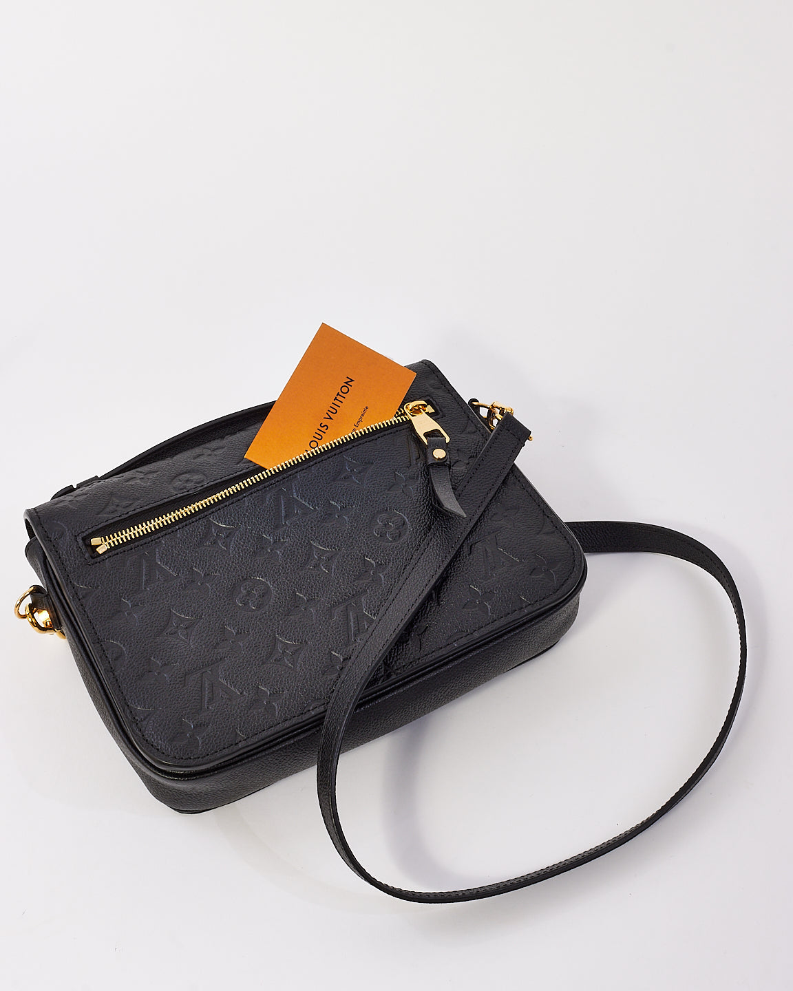 Louis Vuitton Black Monogram Empreinte Leather Pochette Metis Bag