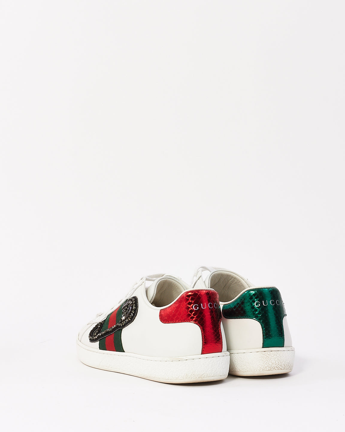 Gucci Baskets basses Ace en cuir blanc Safety Pin - 36