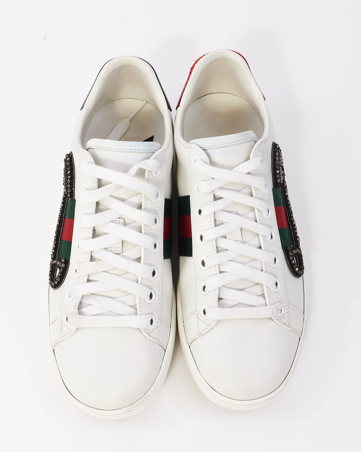 Gucci Baskets basses Ace en cuir blanc Safety Pin - 36