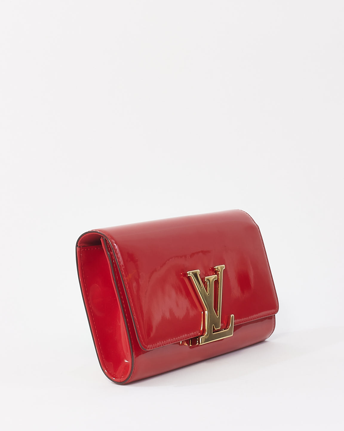 Louis Vuitton Red Patent Leather Louise Patent Clutch