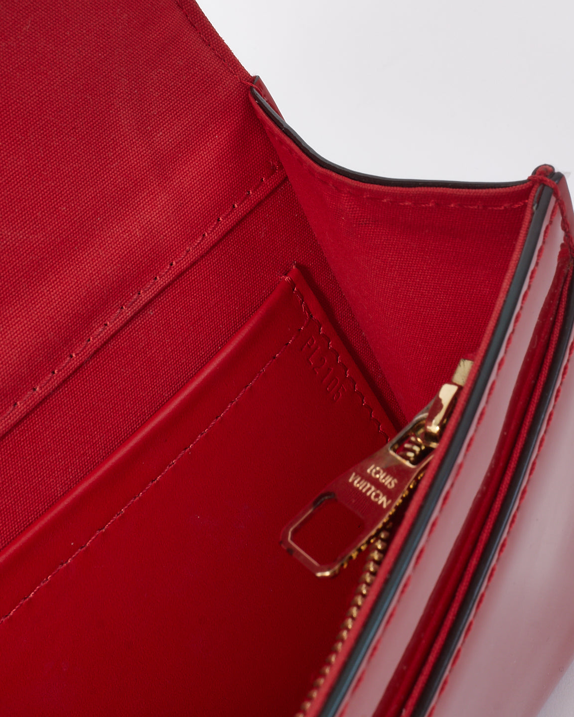 Louis Vuitton Red Patent Leather Louise Patent Clutch