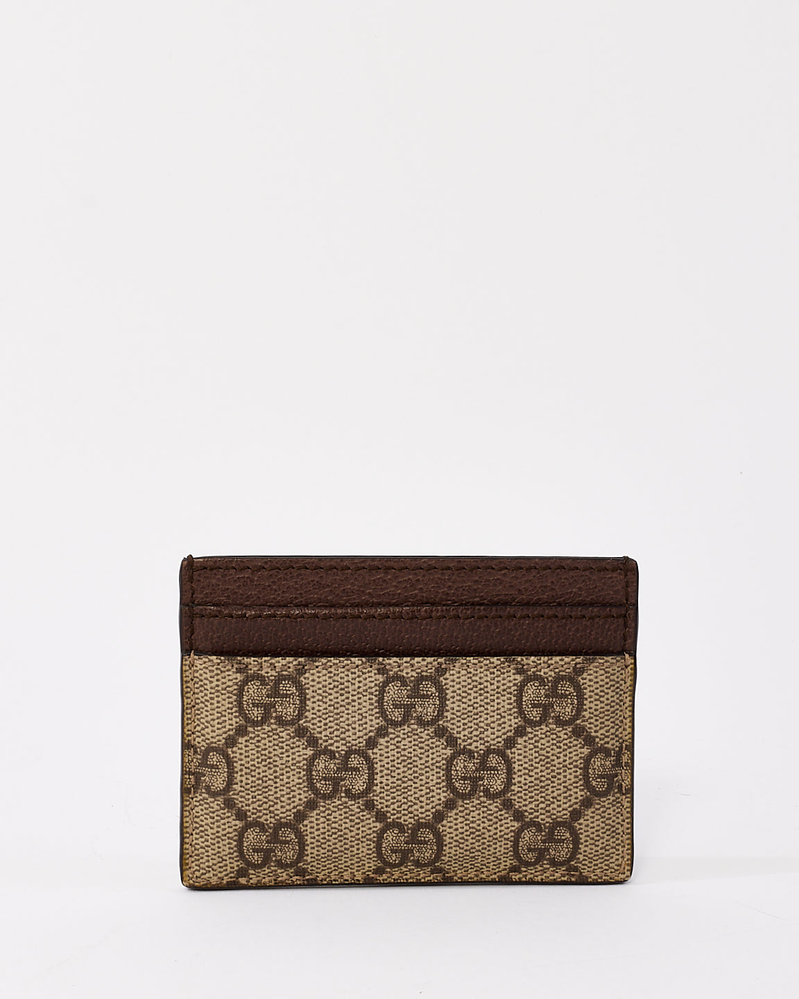 Gucci Brown Canvas & Leather Ophidia GG Card Case