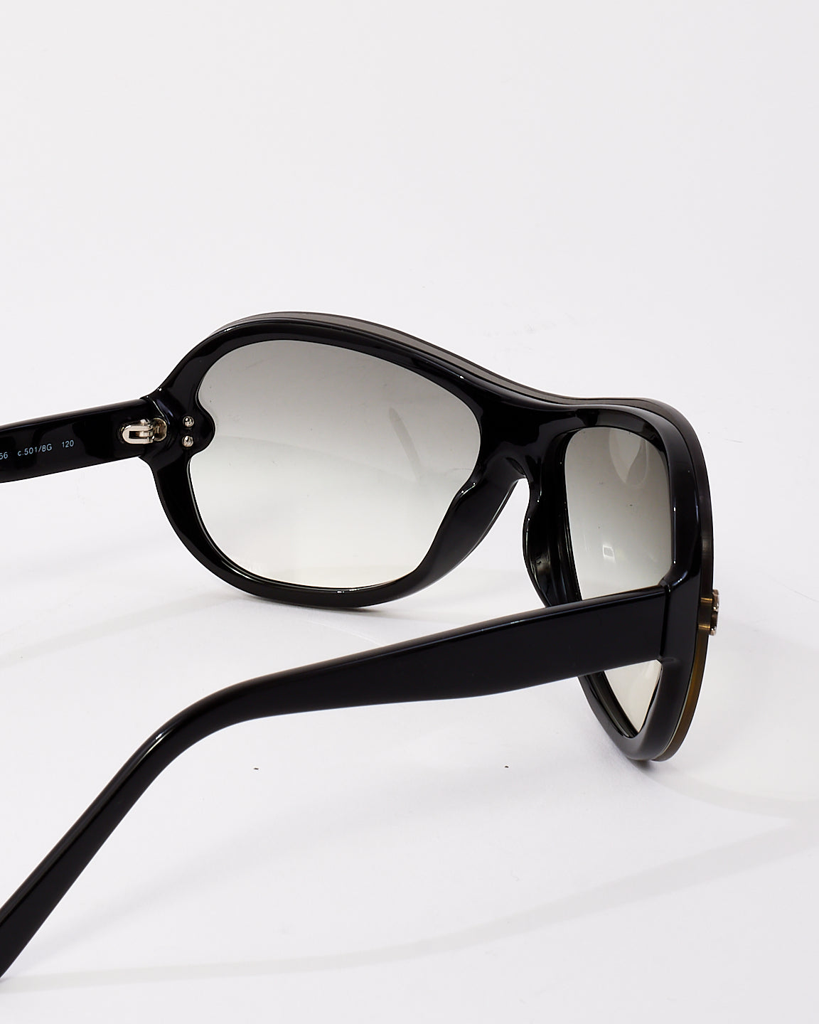 Lunettes de soleil aviateur Chanel en acétate noir Shield 5066