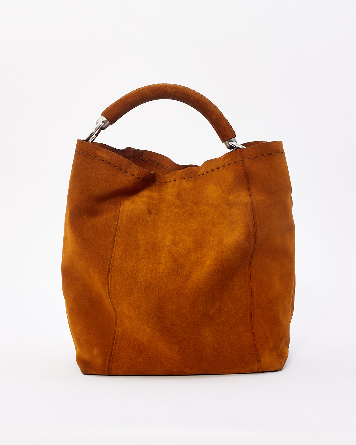 Prada Tan Suede Hobo Shoulder Bag