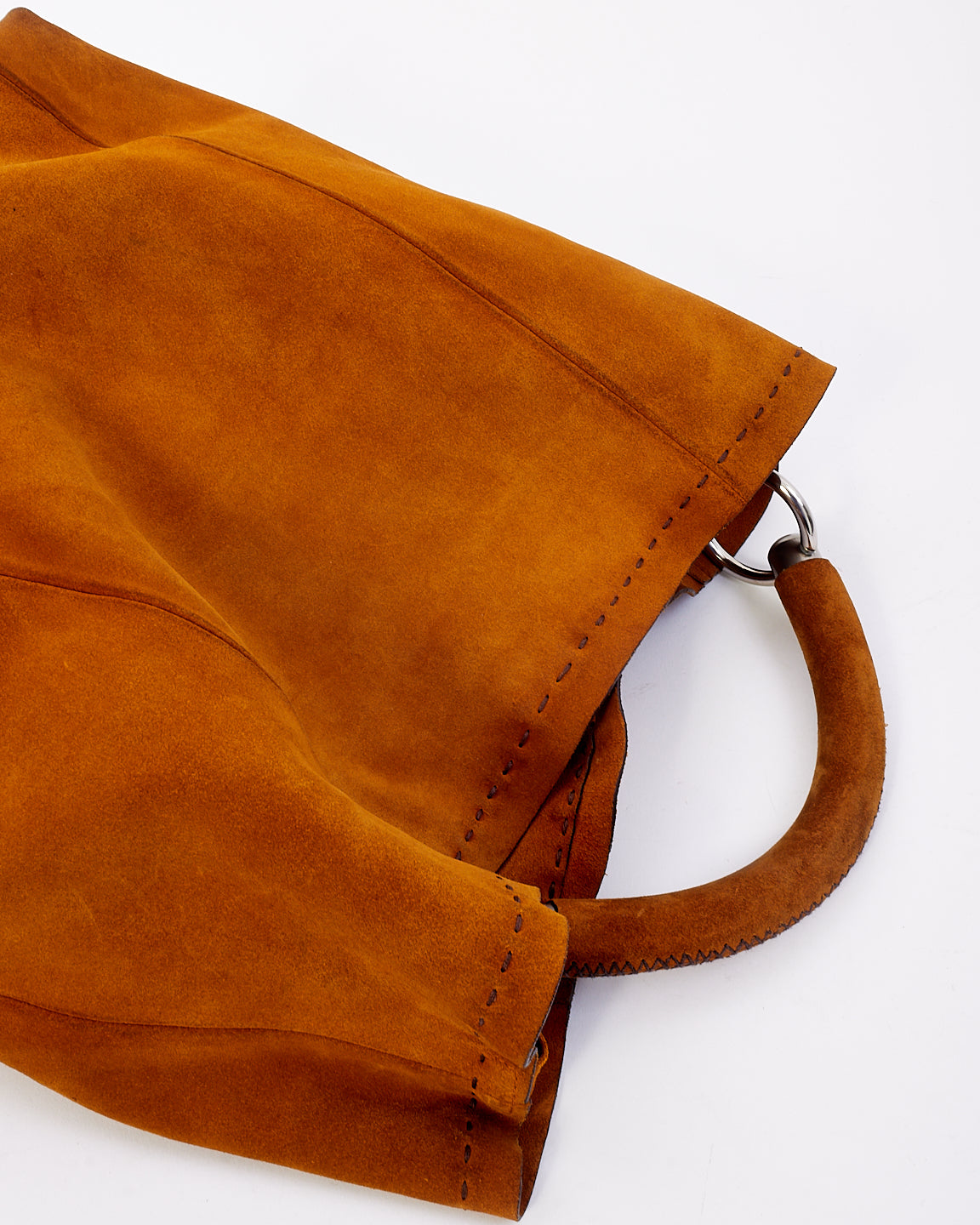 Prada Tan Suede Hobo Shoulder Bag