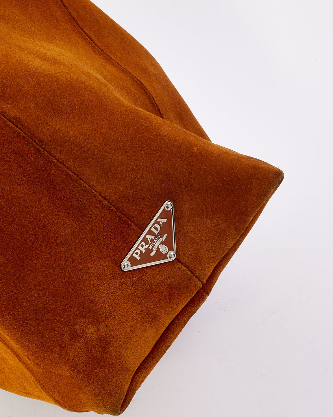 Prada Tan Suede Hobo Shoulder Bag