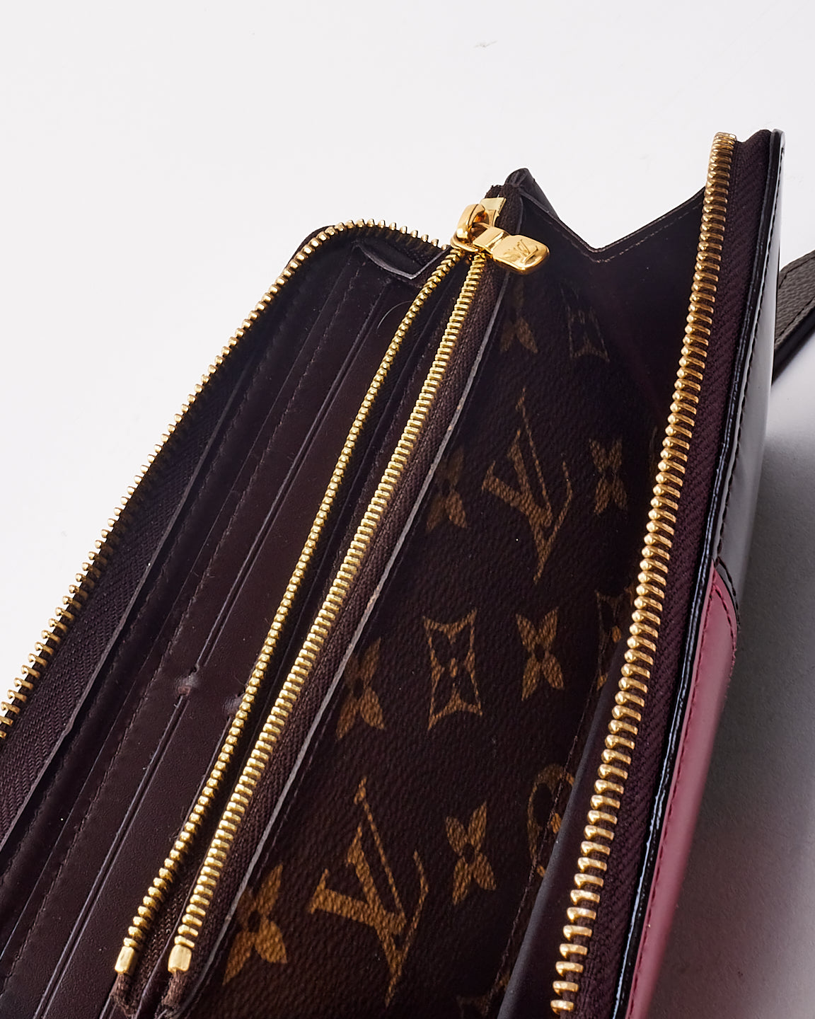 Louis Vuitton Amarante & Magenta Patent Leather Miroir Long Zippy Wallet