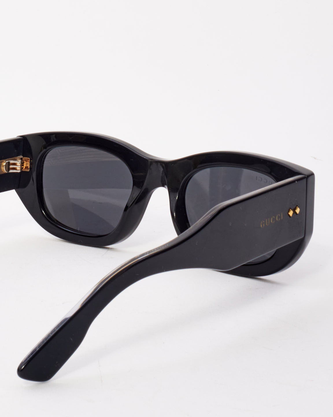 Gucci Black Acetate Rectangular GG12189 Sunglasses