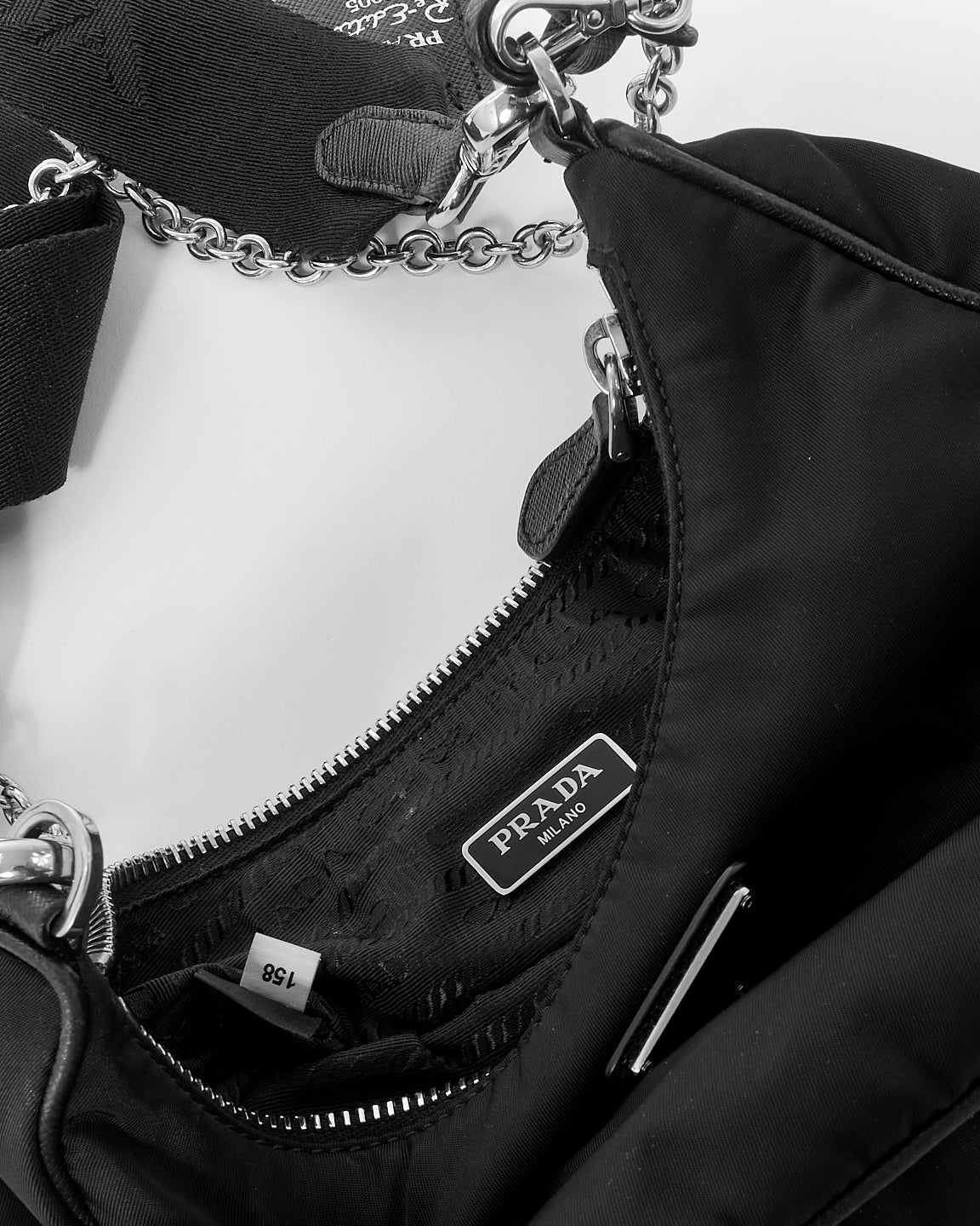 Prada Black Nylon Tessuto Re Edition 2005 Bag