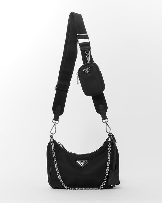 Prada Black Nylon Tessuto Re Edition 2005 Bag