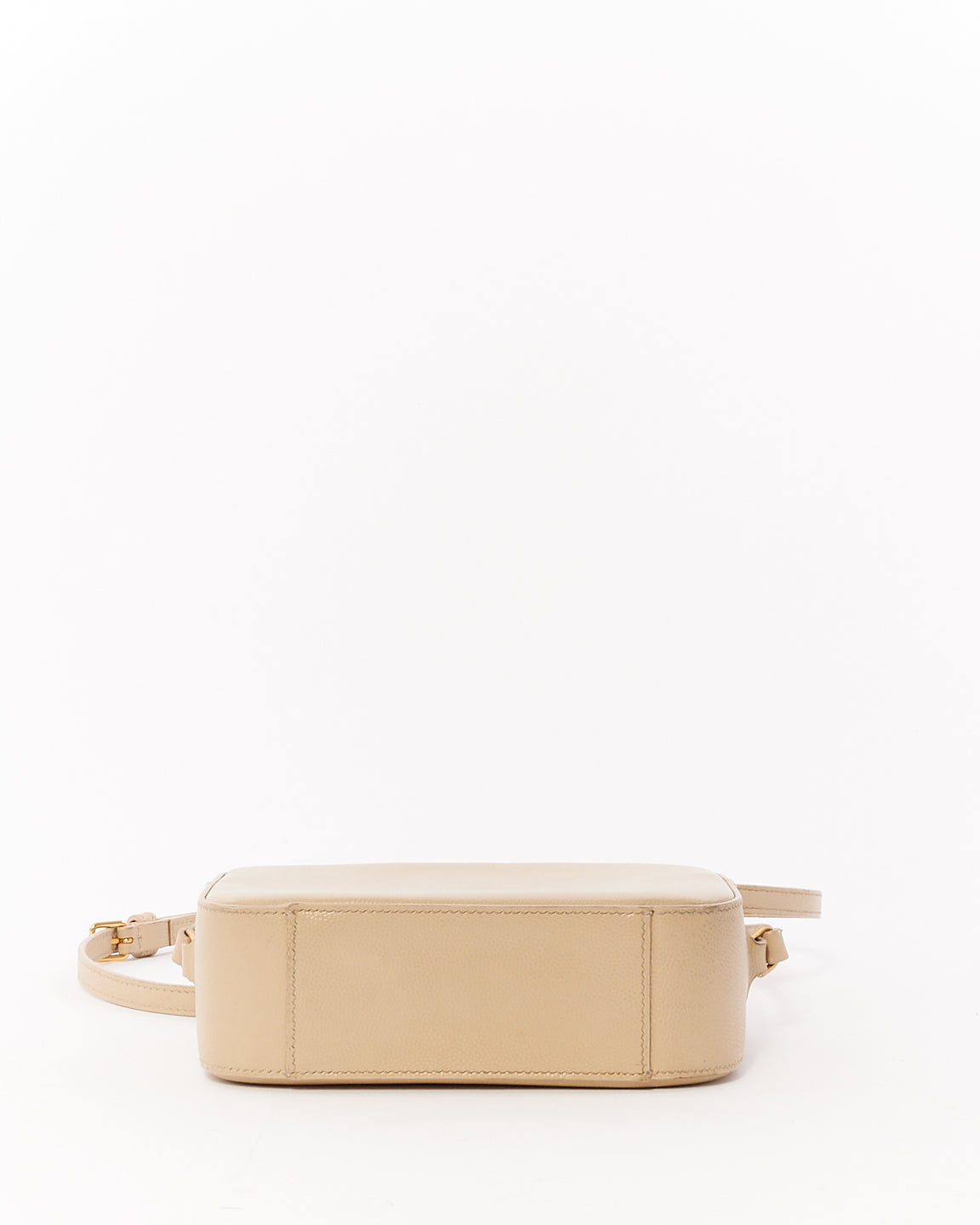 Saint Laurent Beige Grained Leather Mini Lou Camera Bag