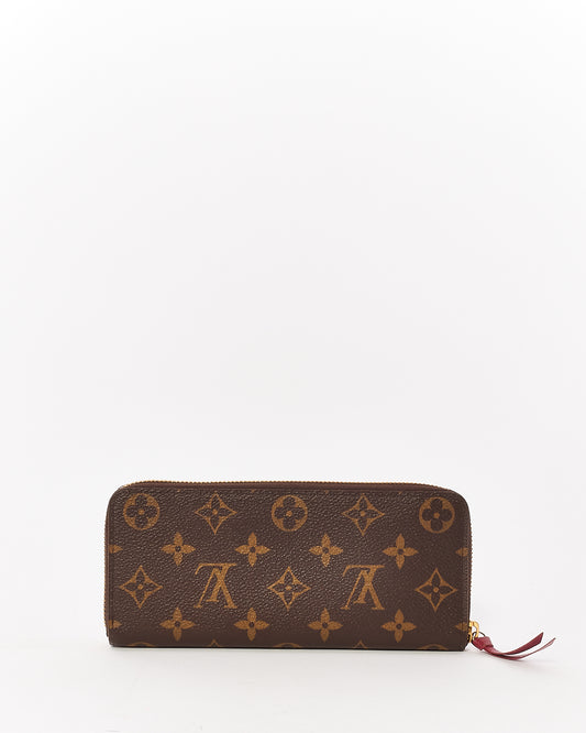 Louis Vuitton Monogram Canvas Fuchsia Zippy Clémence Wallet