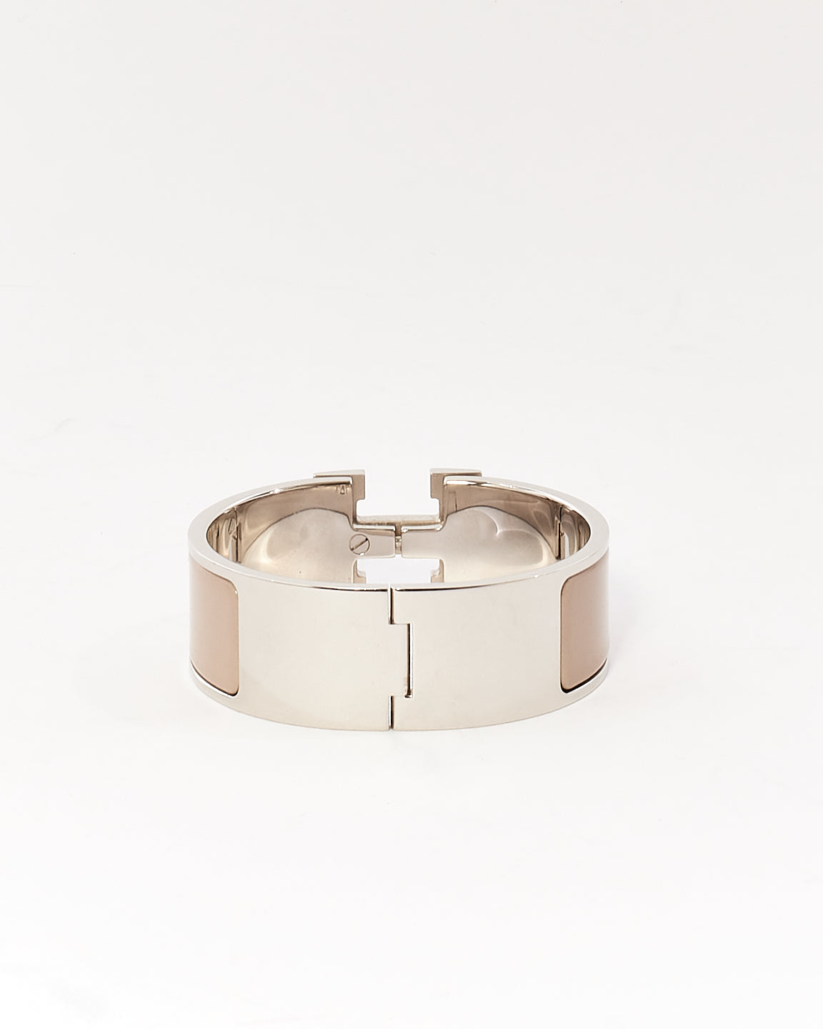 Bracelet Hermès Gris Marron Glace Clic Clac H Palladium - PM