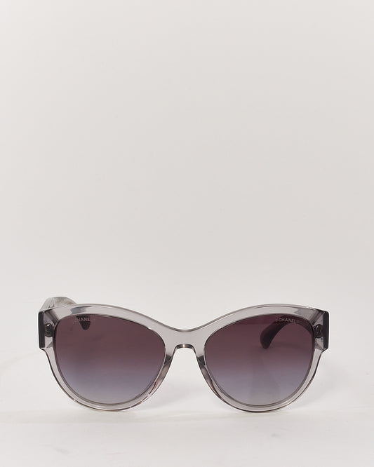 Lunettes de soleil Chanel en acétate gris œil de chat 5434