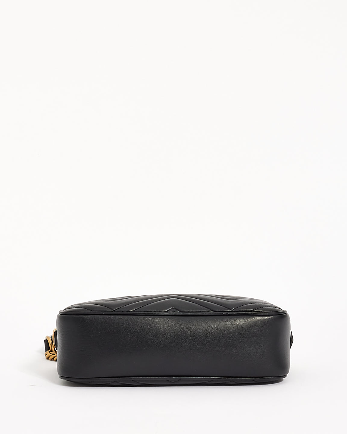 Petit sac pour appareil photo Gucci Marmont GG Matelasse en cuir noir 