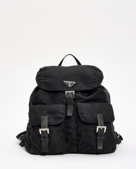 Prada Black Nylon Tessuto Drawstring Backpack