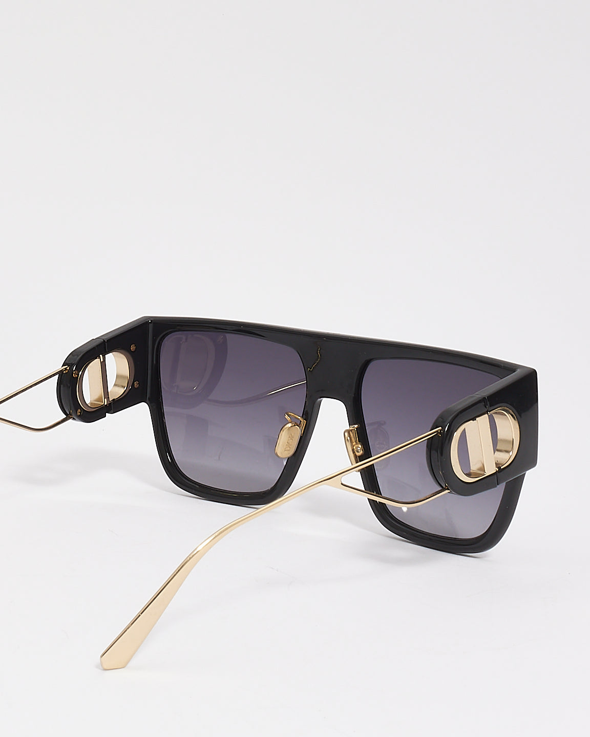 Dior Black Acetate 30Montaigne S3U Shield Sunglasses