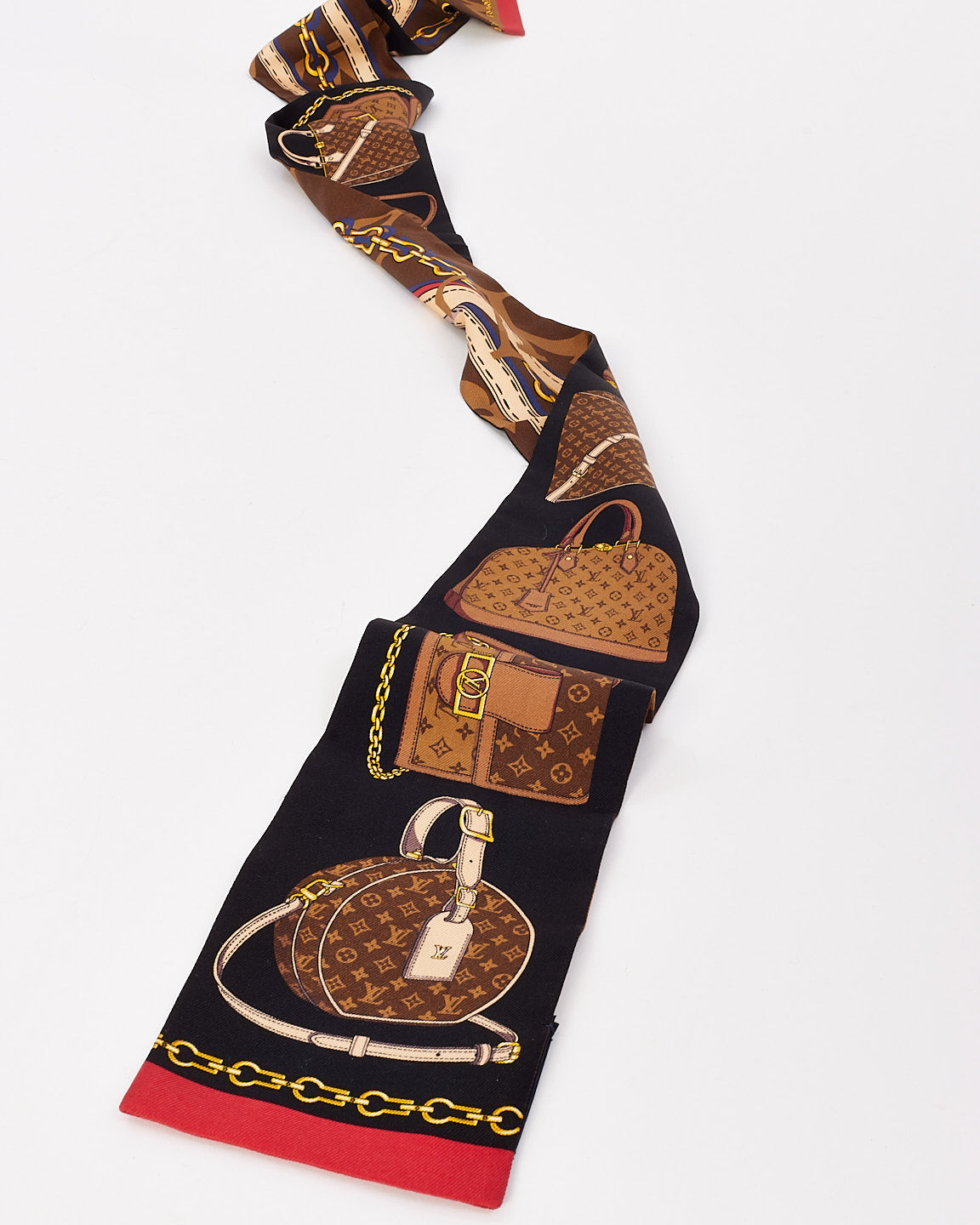 Louis Vuitton Black Multi Silk Tribute To Bandeau