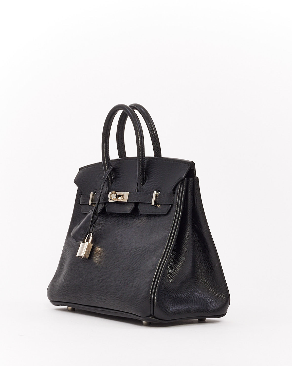 Hermès Birkin 25 en cuir Epsom noir avec quincaillerie Palladium