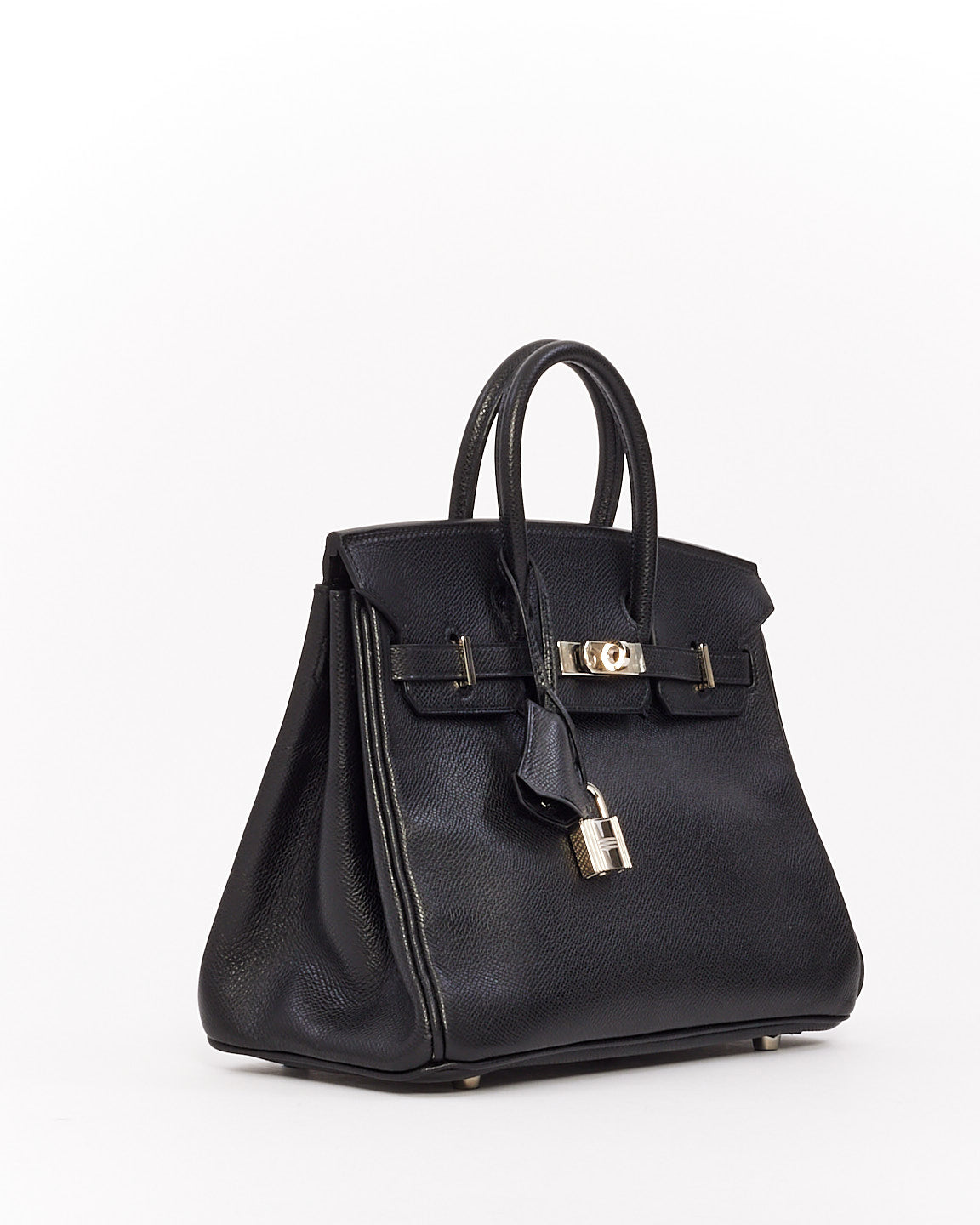 Hermès Birkin 25 en cuir Epsom noir avec quincaillerie Palladium