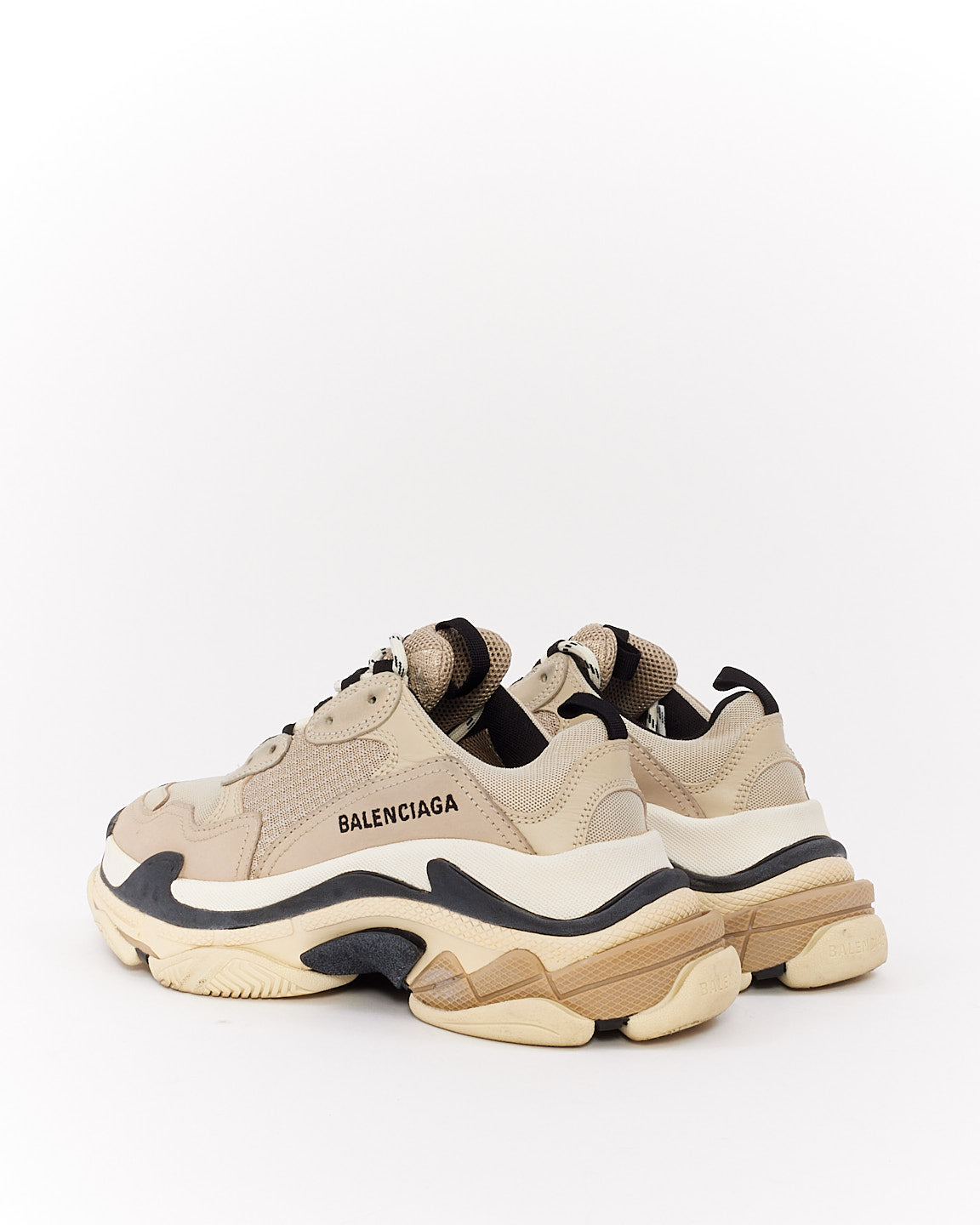 Balenciaga Grey Leather Triple S Sneaker - 7