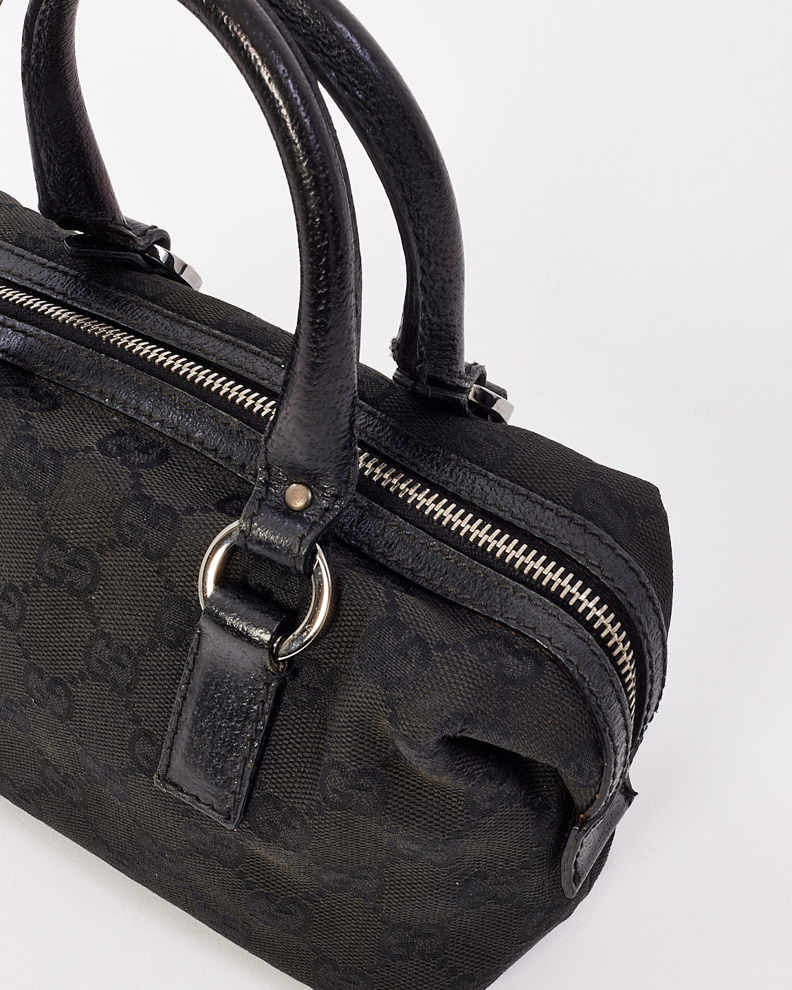 Mini sac en toile GG noir vintage Gucci