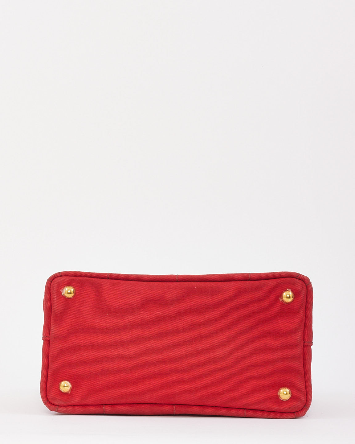 Sac fourre-tout Canapa en toile rouge Prada avec sangle