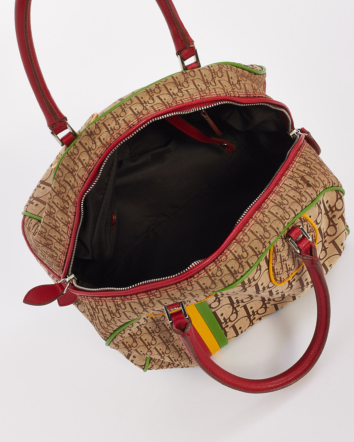 Sac Bowler Rasta monogramme en toile beige Dior