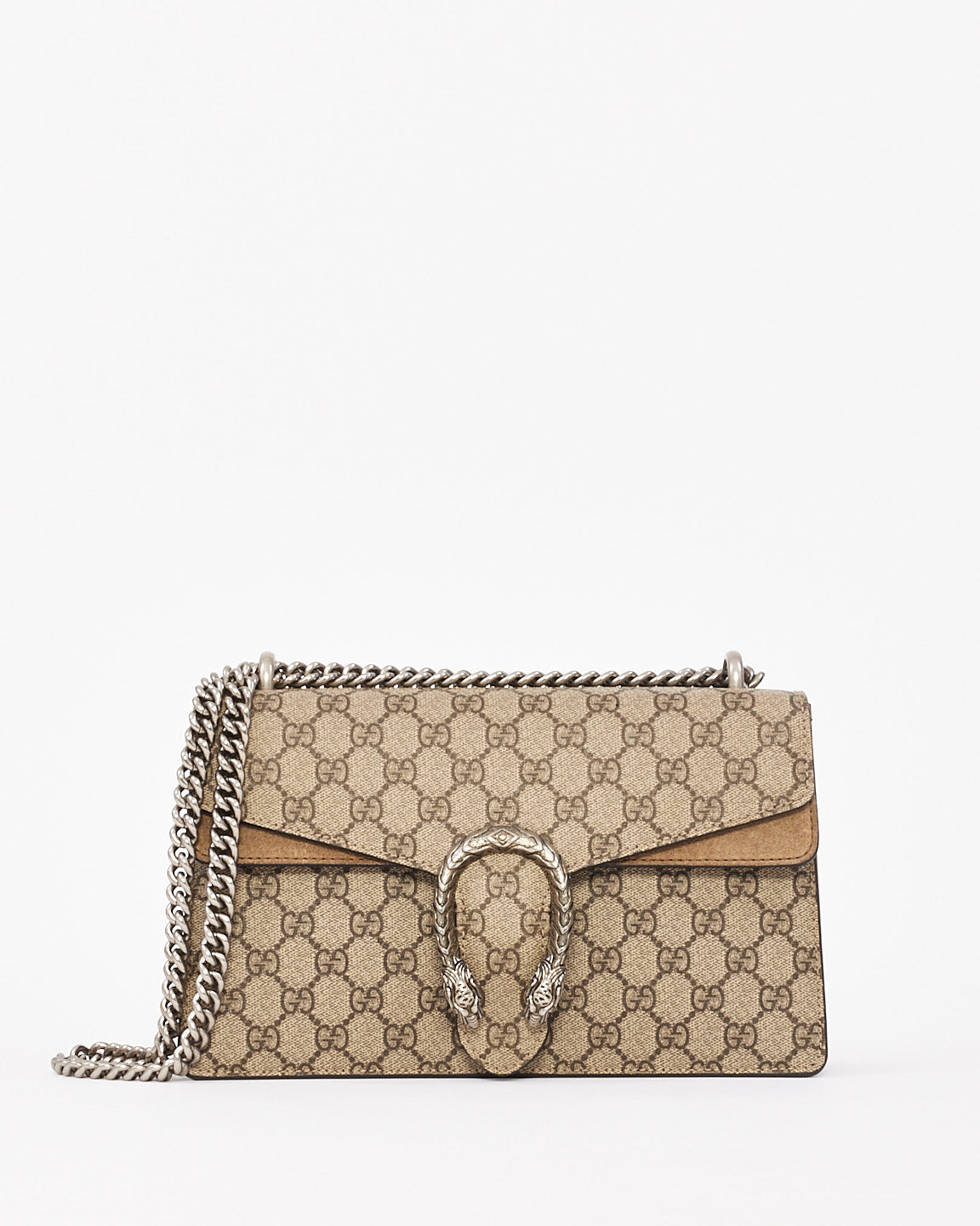 Gucci Beige GG Supreme Canvas Small Dionysus Shoulder Bag