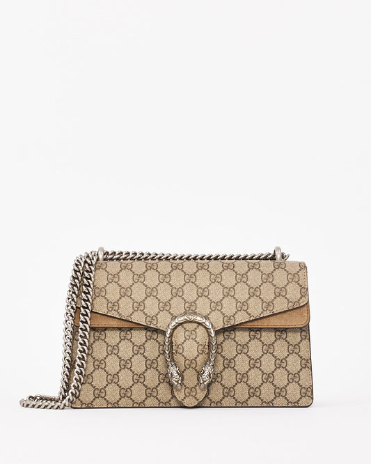 Gucci Beige GG Supreme Canvas Small Dionysus Shoulder Bag