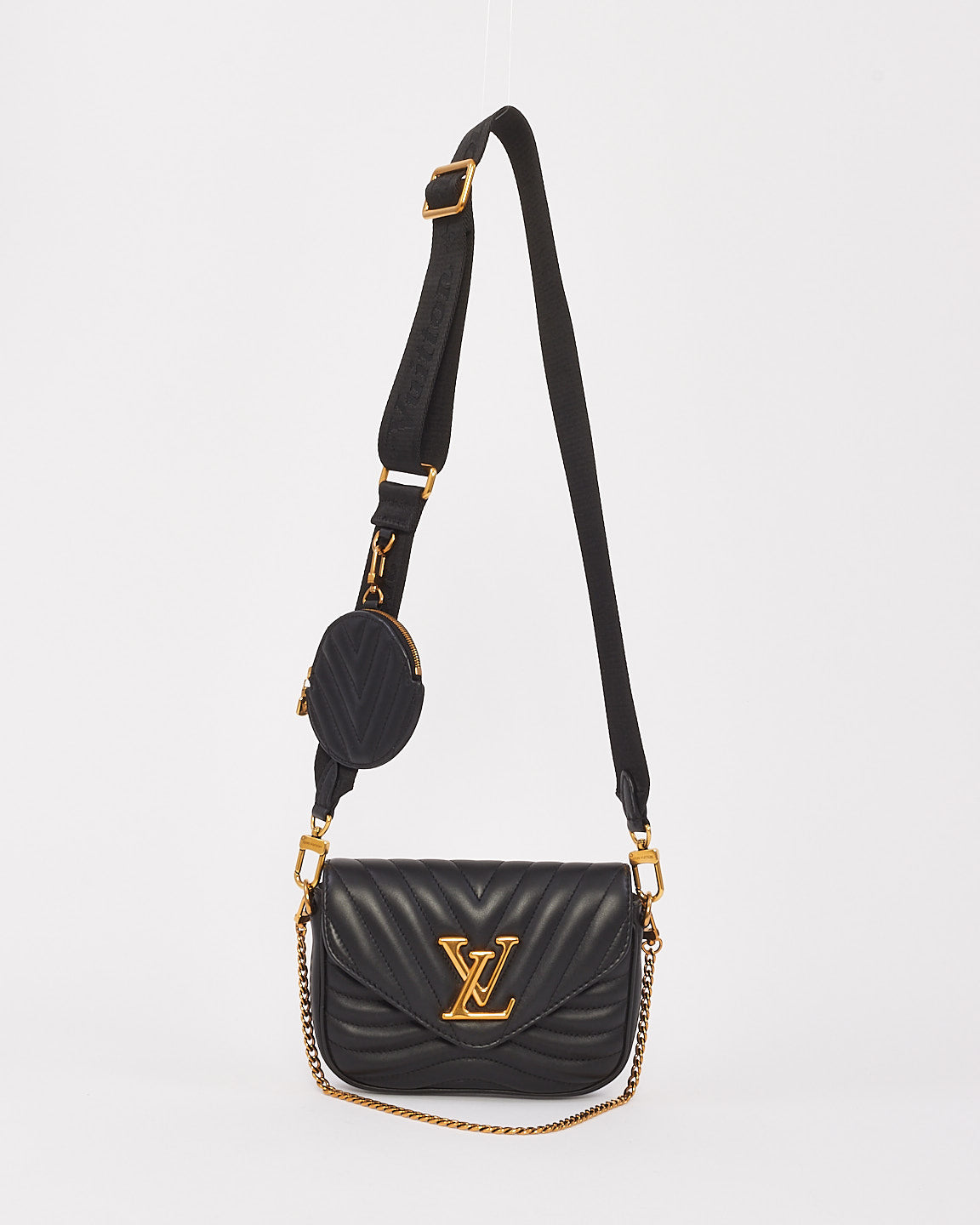 Louis Vuitton Black Leather New Wave Multi-Pochette Bag