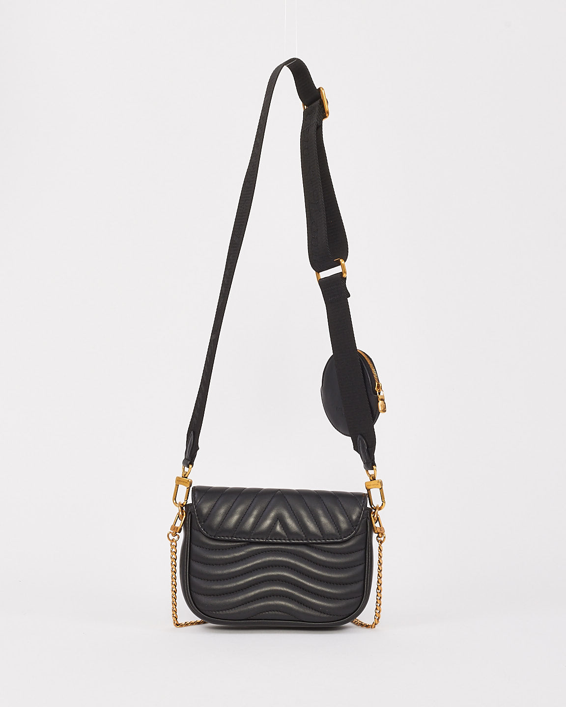 Louis Vuitton Black Leather New Wave Multi-Pochette Bag