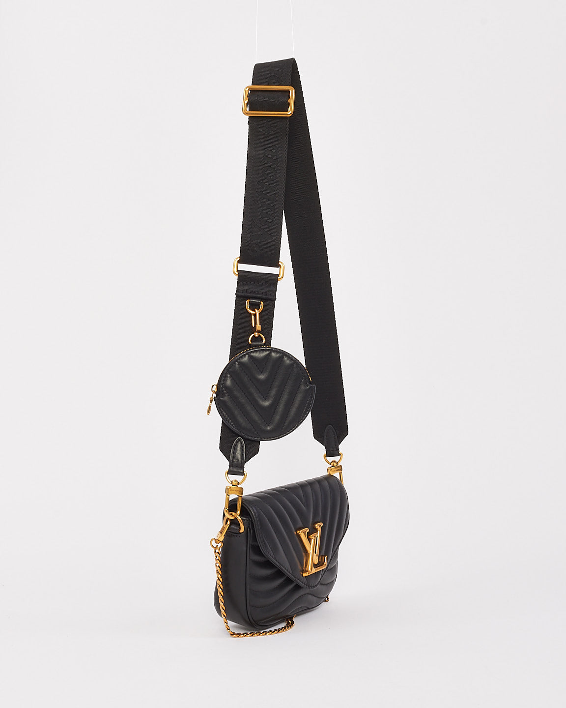 Louis Vuitton Black Leather New Wave Multi-Pochette Bag