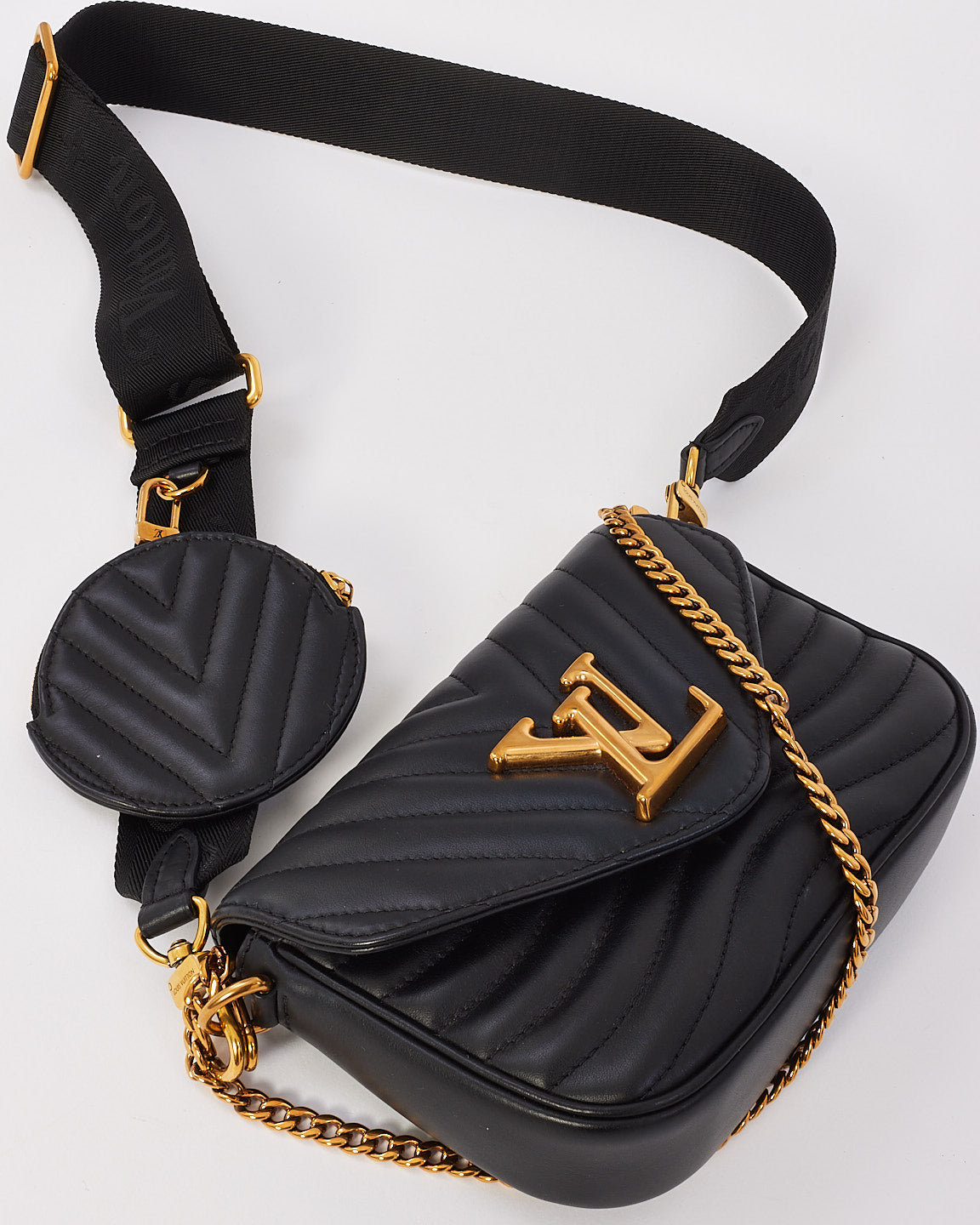 Louis Vuitton Black Leather New Wave Multi-Pochette Bag