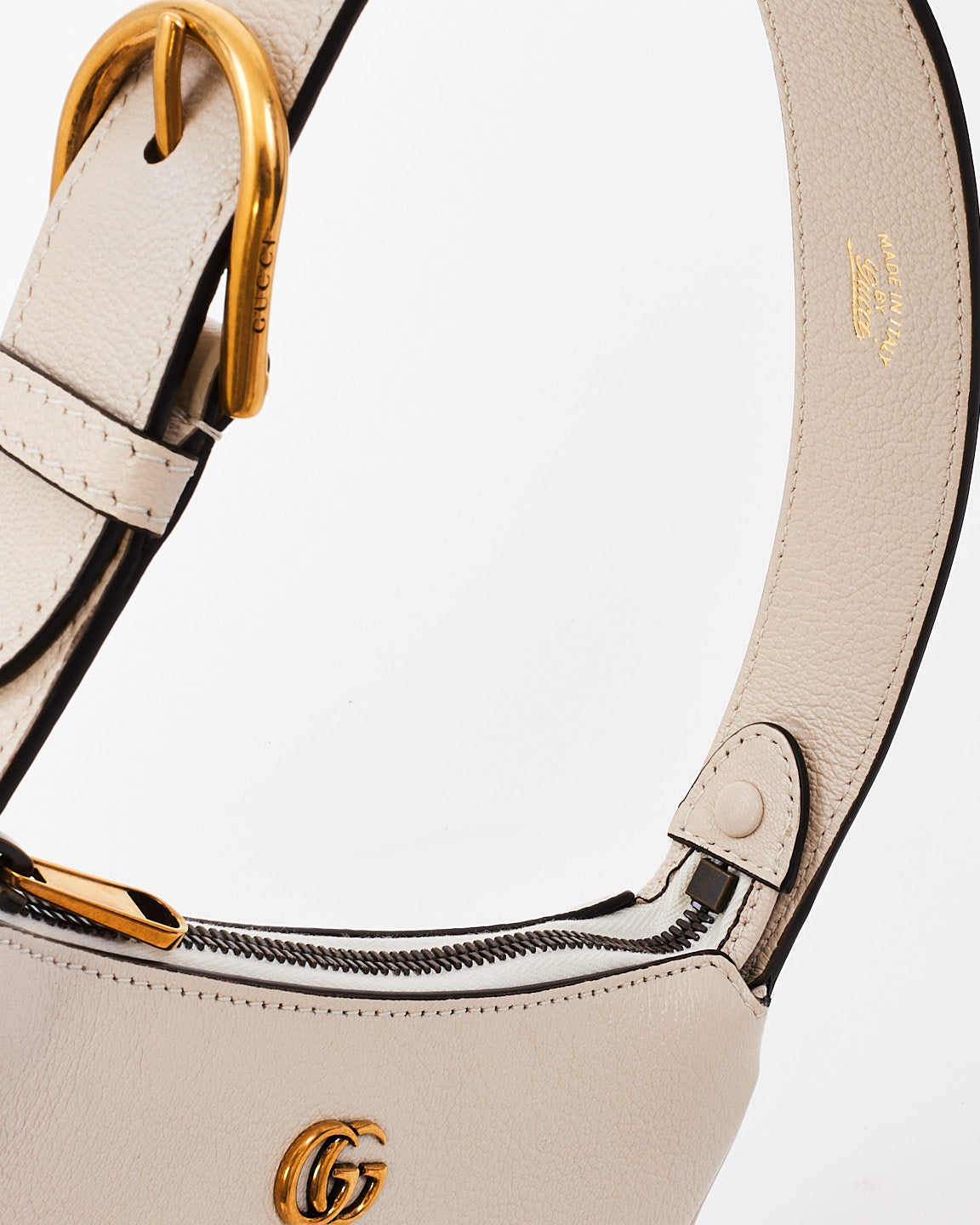 Gucci White Leather Aphrodite Mini Shoulder Bag