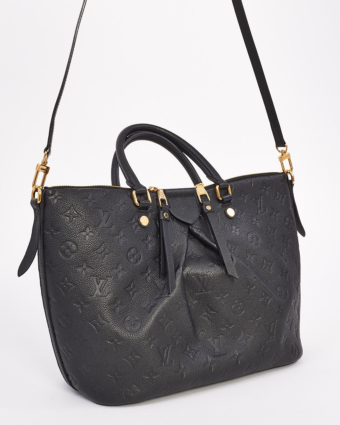 Louis Vuitton Black Monogram Empreinte Leather Mazarine MM Bag