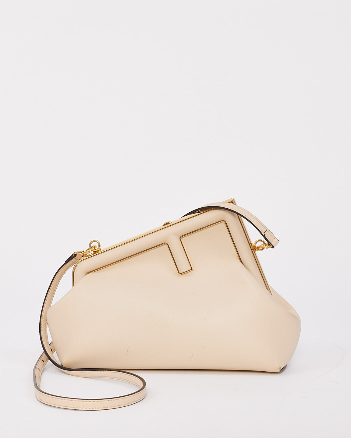 Fendi Premier petit sac en cuir blanc