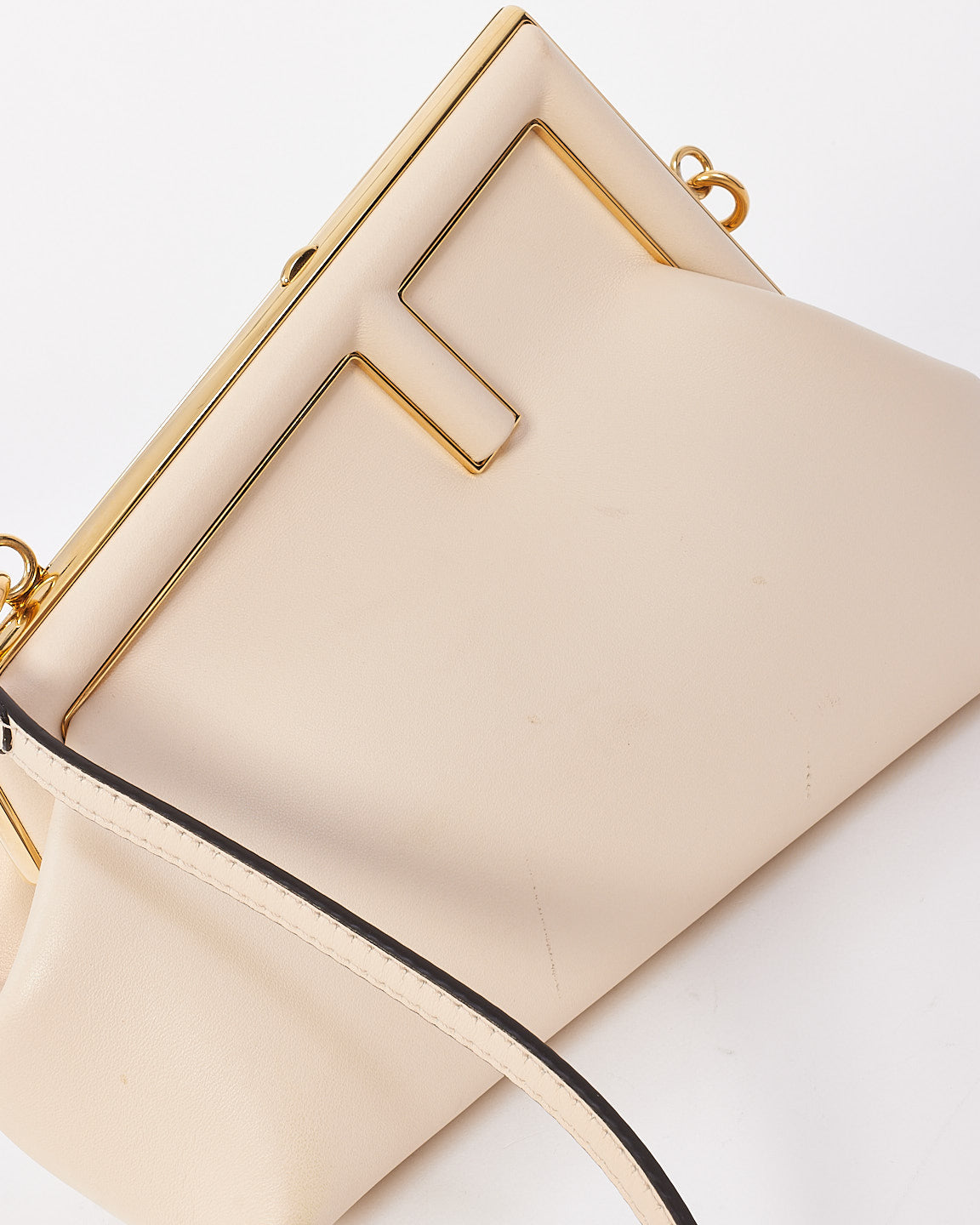 Fendi Premier petit sac en cuir blanc