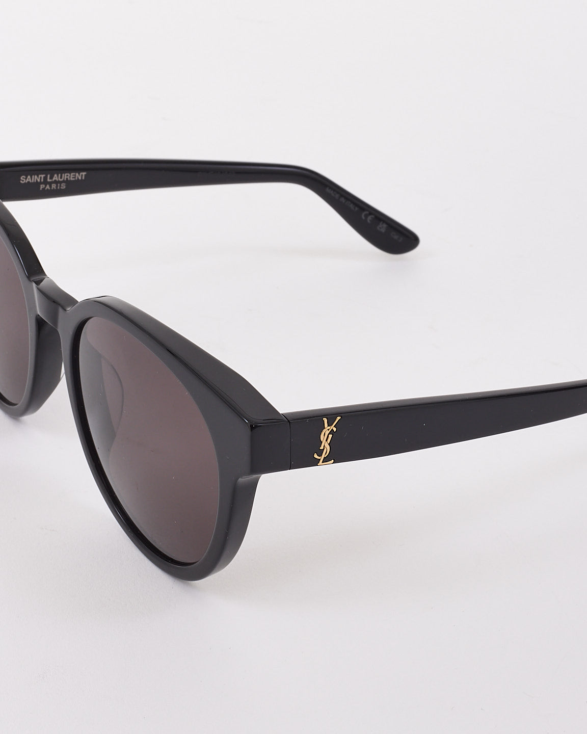 Saint Laurent Black Acetate Round Frame SLM25/K Sunglasses
