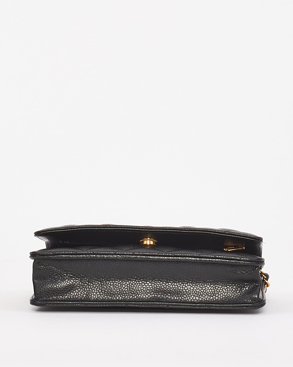 Chanel Black Caviar Wallet On Chain with Gold Hardware