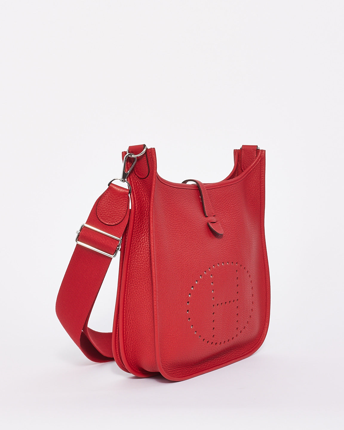 Hermès Red Clemence Leather Evelyne III PM Bag