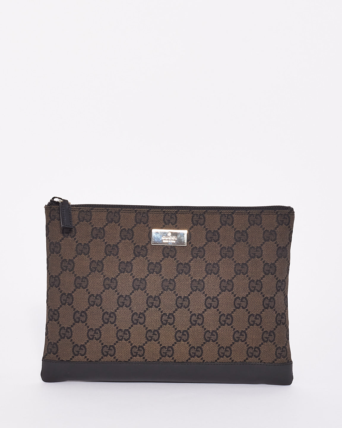 Gucci Brown GG Monogram Canvas Pouch