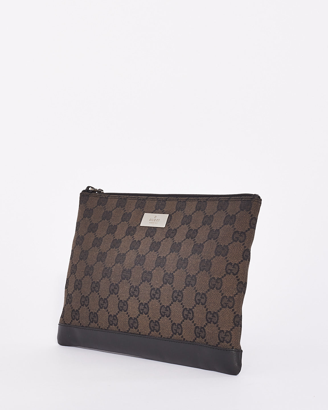 Gucci Brown GG Monogram Canvas Pouch