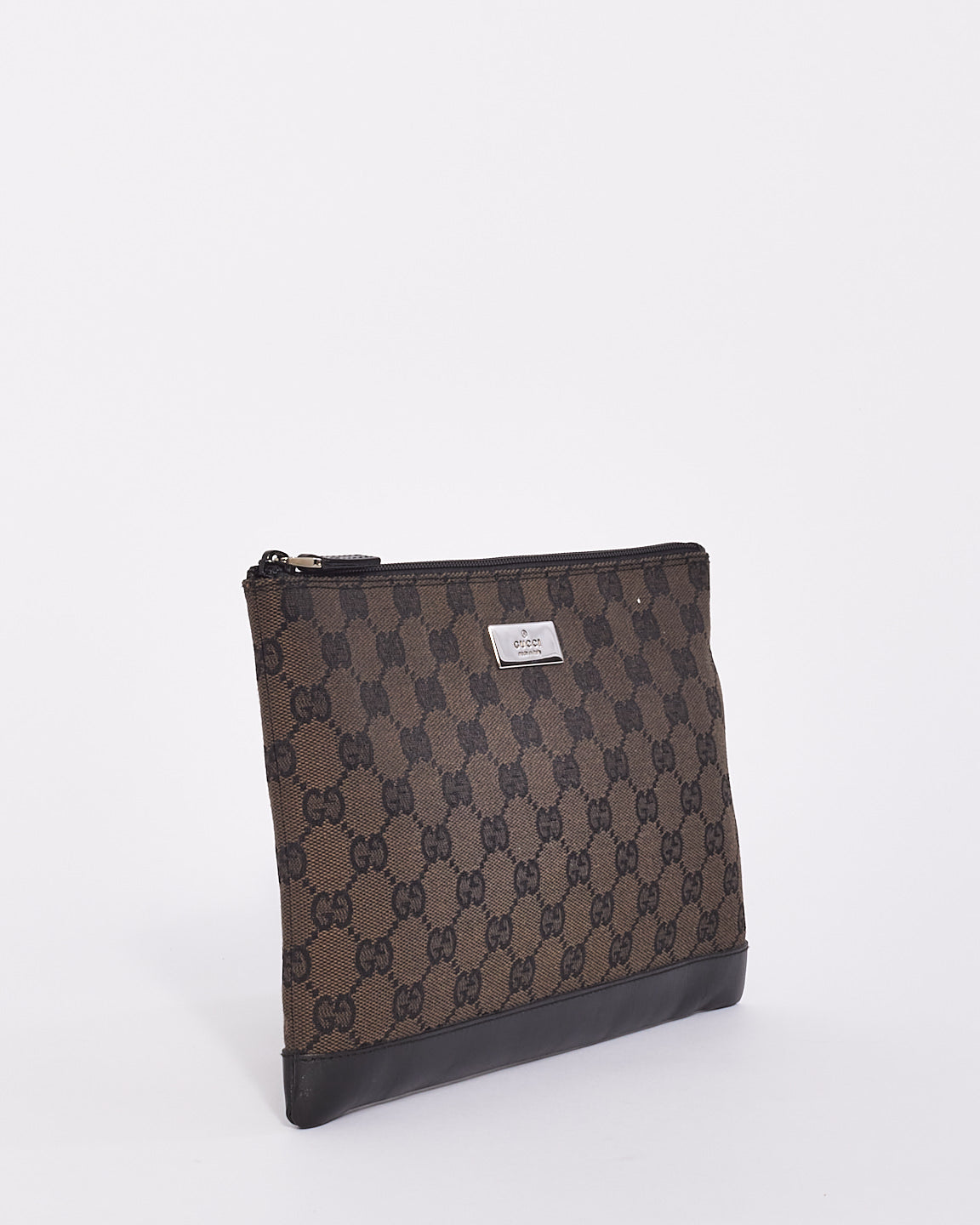 Gucci Brown GG Monogram Canvas Pouch