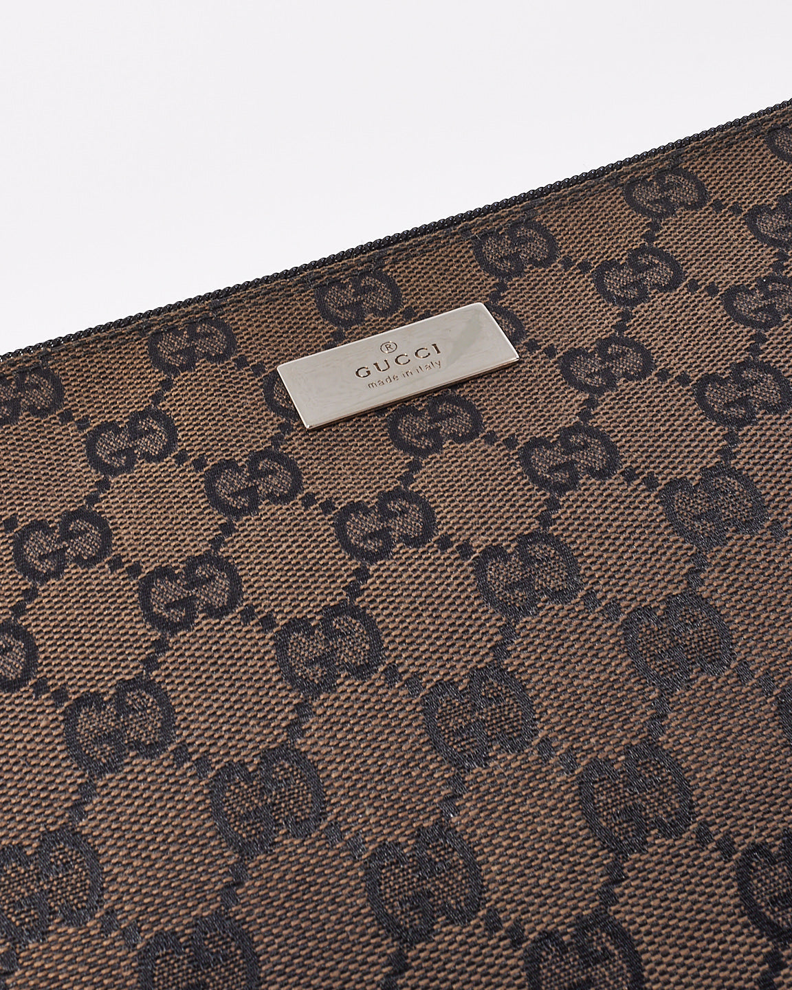 Gucci Brown GG Monogram Canvas Pouch