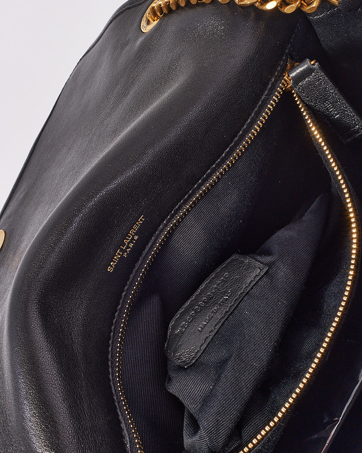 Saint Laurent Black Smooth Leather Medium Nikki Bag